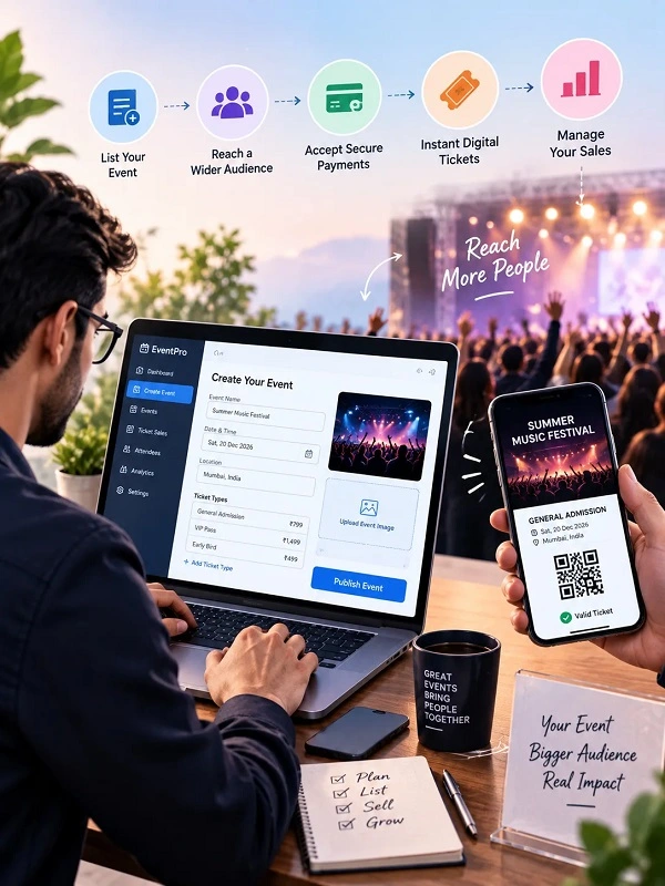 Sell Your Event Tickets & Reach More People background